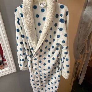 Cozy Blue Polka Dot Women's Robe